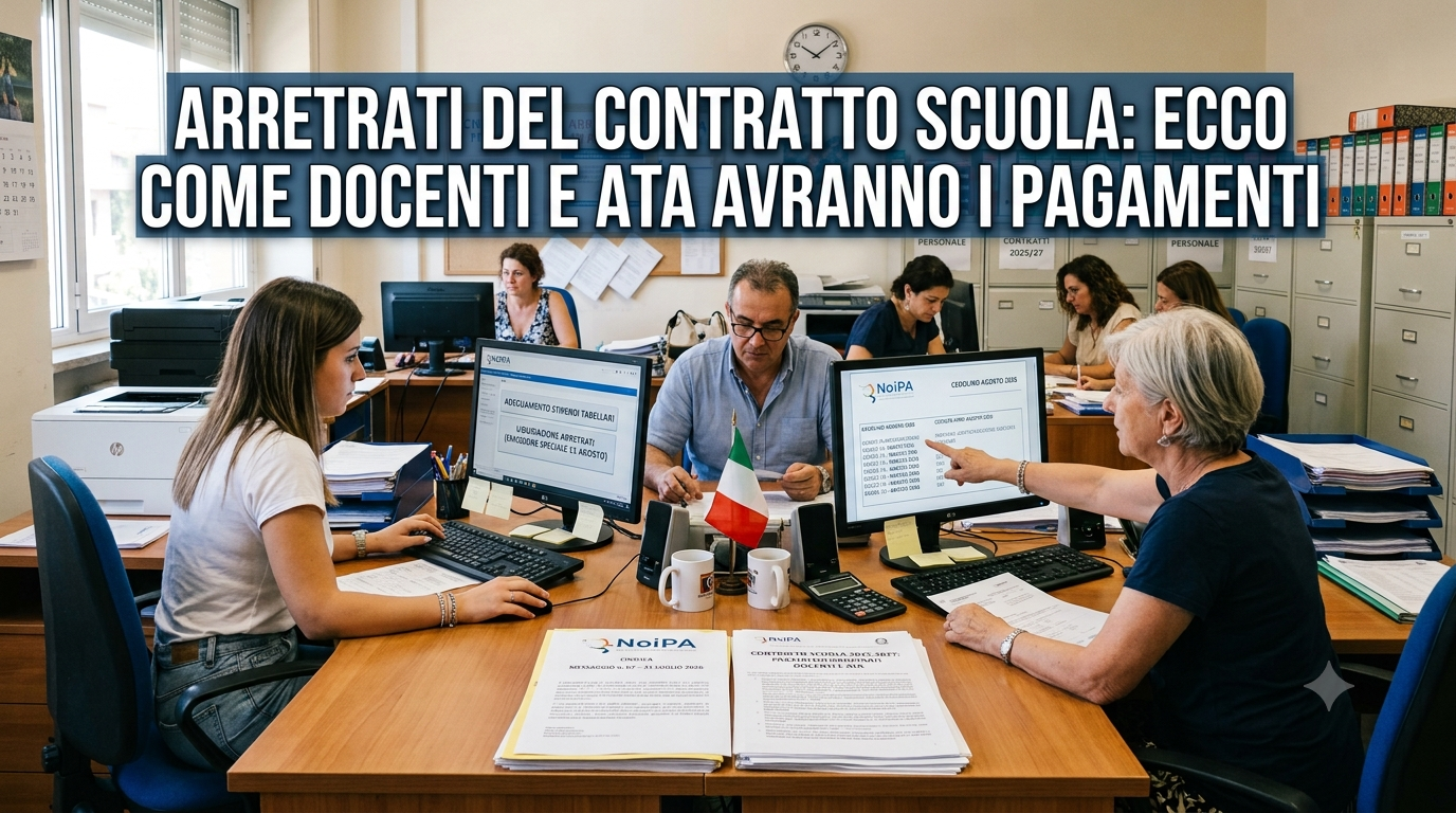 Arretrati del Contratto Scuola: al via i pagamenti per Docenti e ATA
