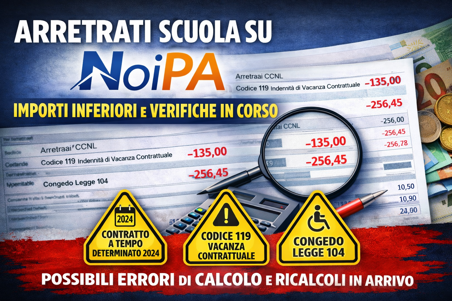 Arretrati scuola: importi inferiori alle attese. Analisi tecnica, categorie coinvolte e ricalcoli